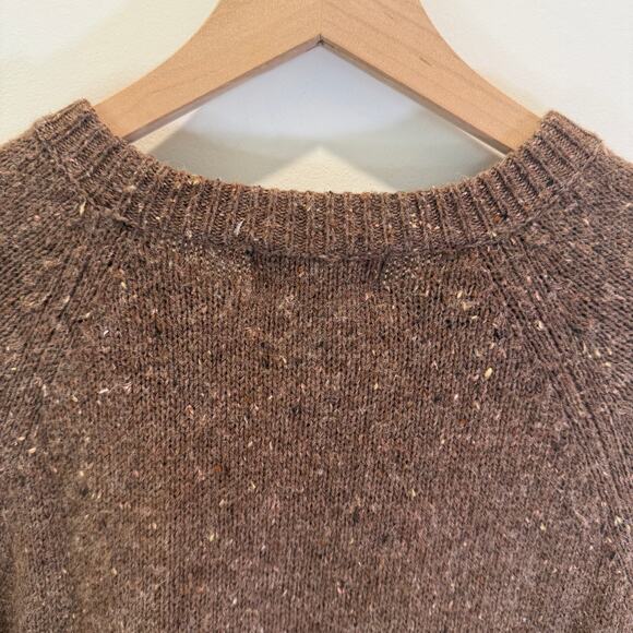 VTG Wool Crewneck Sweater Women's Large Chocolate Brown Jennifer Moore Loop Knit - Picture 9 of 10
